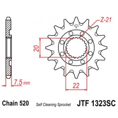 Pinion, attack, transmission front