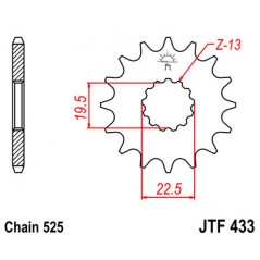Pinion, attack, transmission front