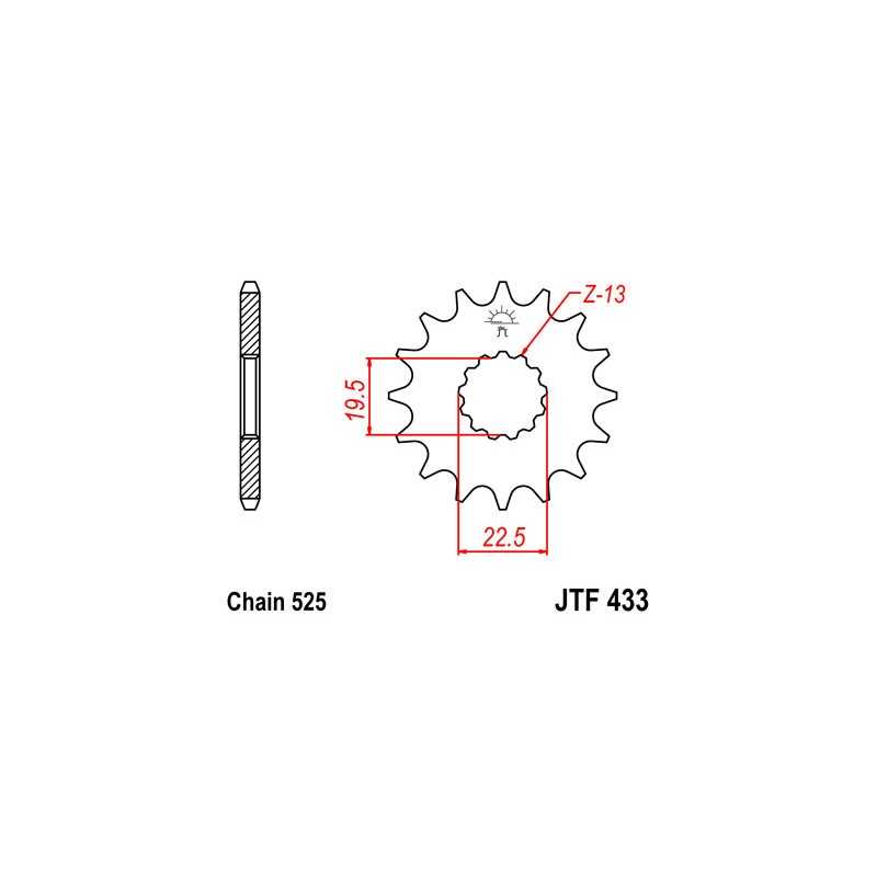 Pinion, attack, transmission front