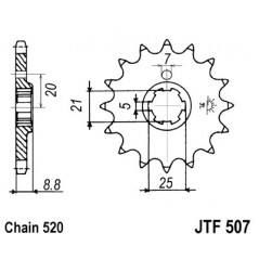 Pinion, attack, transmission front