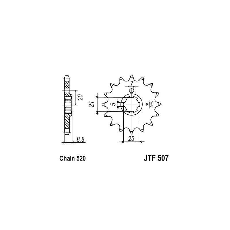 Pinion, attack, transmission front