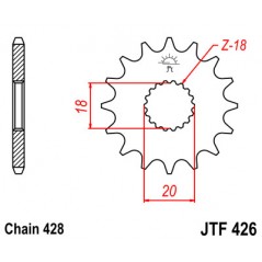 Pinion, attack, transmission front