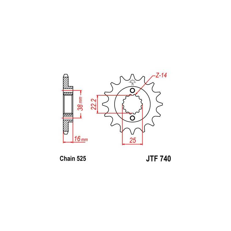 Pinion, attack, transmission front