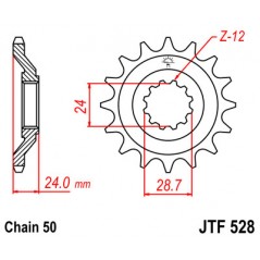 Pinion, attack, transmission front