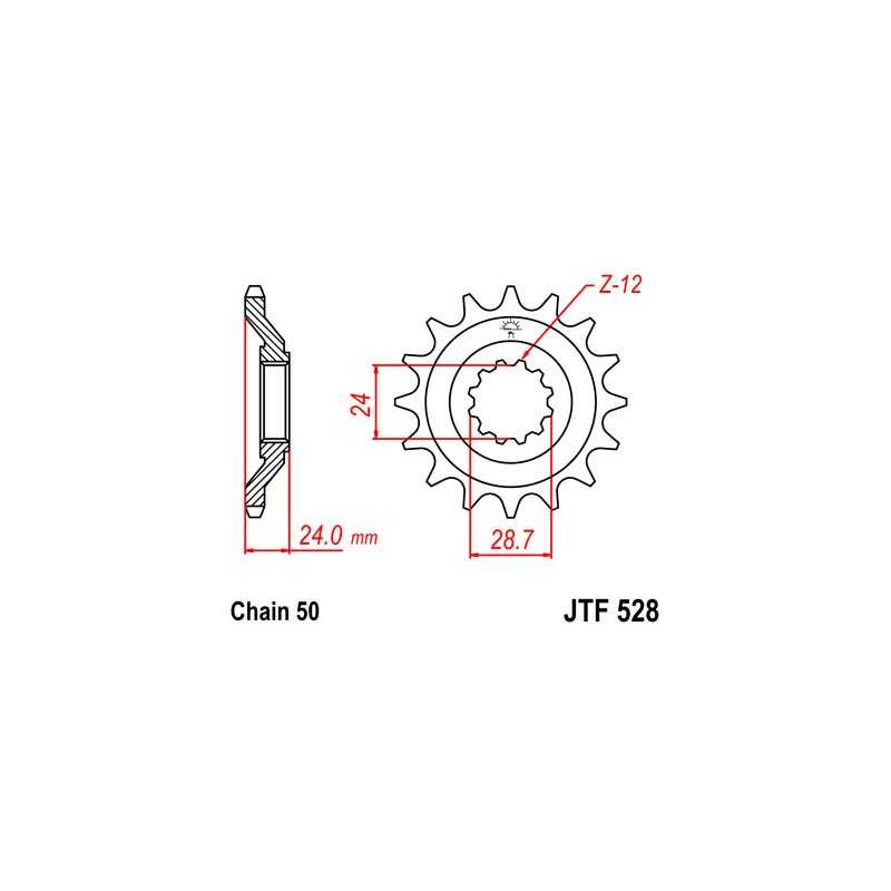 Pinion, attack, transmission front