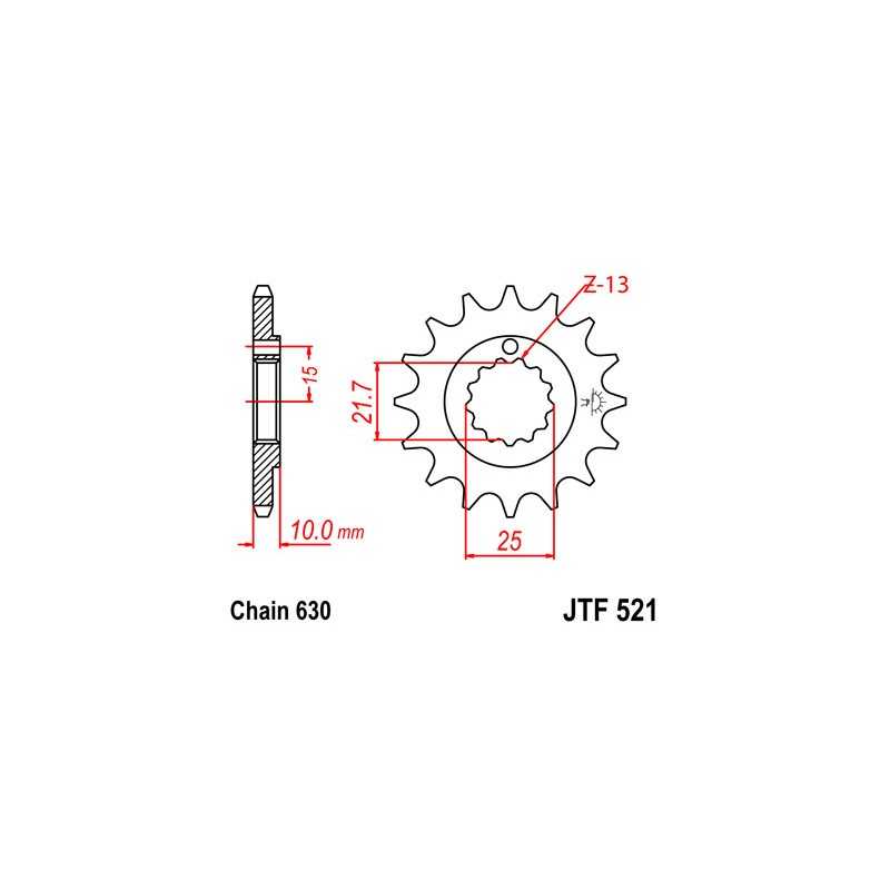 Pinion, attack, transmission front