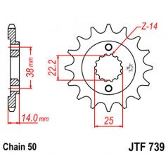 Pinion, attack, transmission front