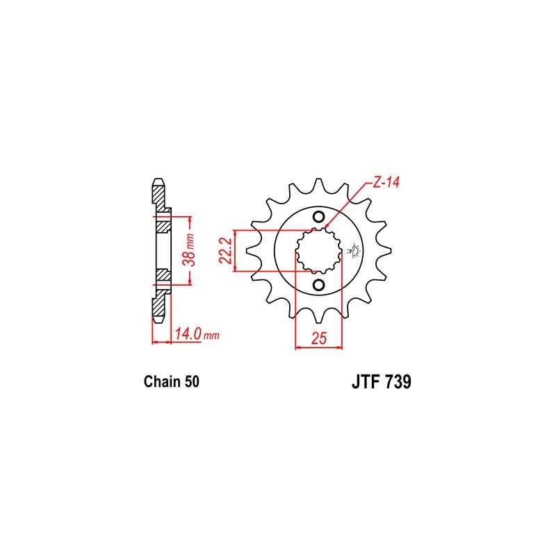 Pinion, attack, transmission front