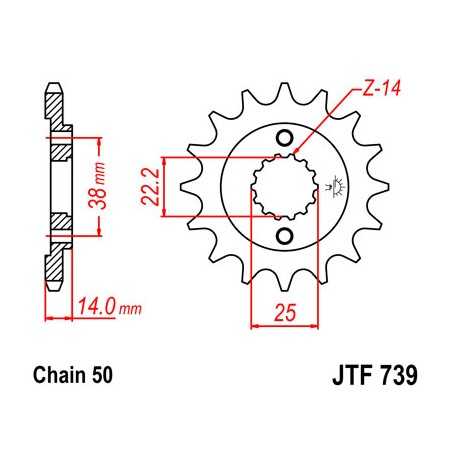 Pinion, attack, transmission front