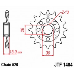 Pinion, attack, transmission front