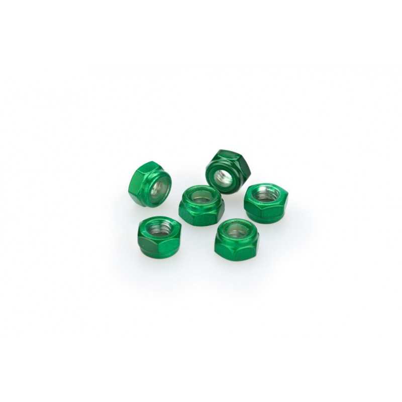 PUIG Pack de 6 Tuercas Aluminio con Freno Autoblocante M6 - Marca 0736