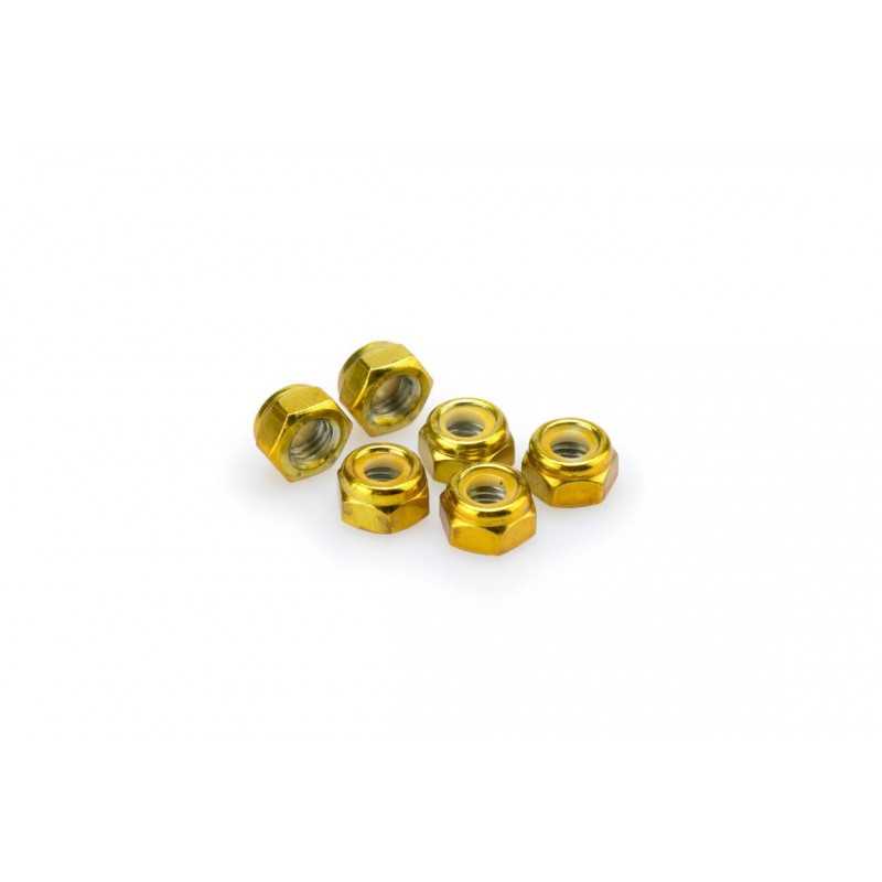 PUIG BLISTER PACK OF 6 NUTS IN ALUMINUM SELF-LOCKING BRAKE M8 0832