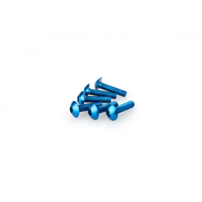PUIG BLISTER PACK OF 6 SCREWS IN ALUMINUM CONVEX HEAD M5 X 20MM 0550