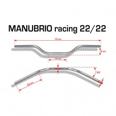 BARRACUDA Manillar de motocicleta Racing Universal 22mm N1016