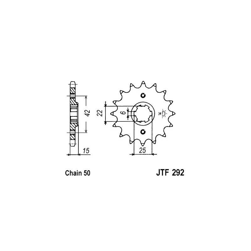 Pinion, attack, transmission front