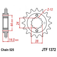 Pinion, attack, transmission front  TB-1817A
