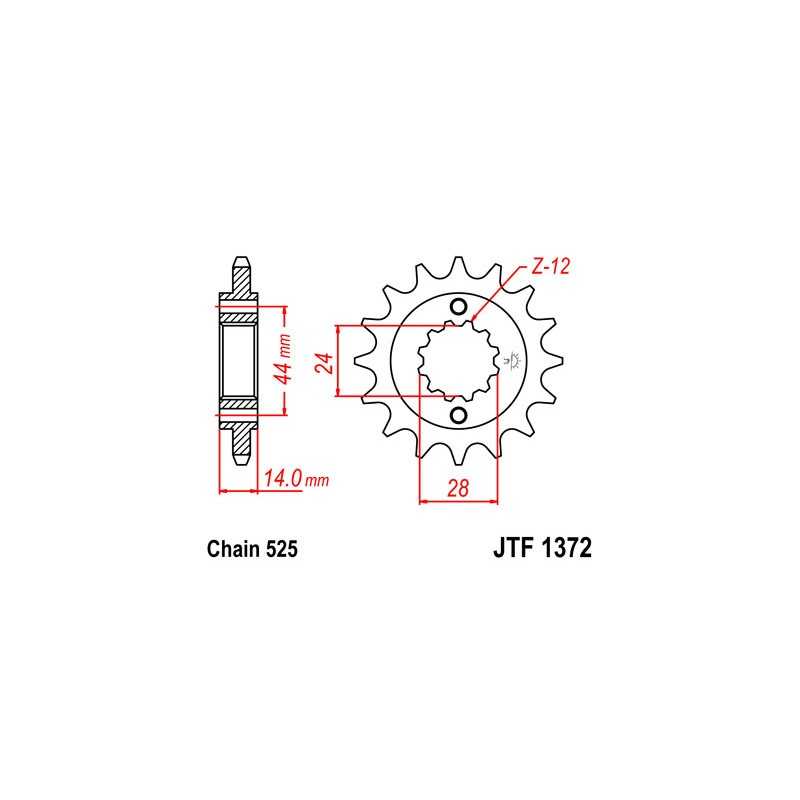 Pinion, attack, transmission front  TB-1817A