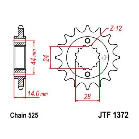 Pinion, attack, transmission front  TB-1817A