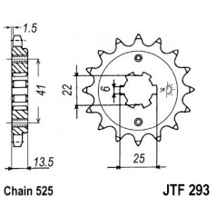 Pinion, attack, transmission front