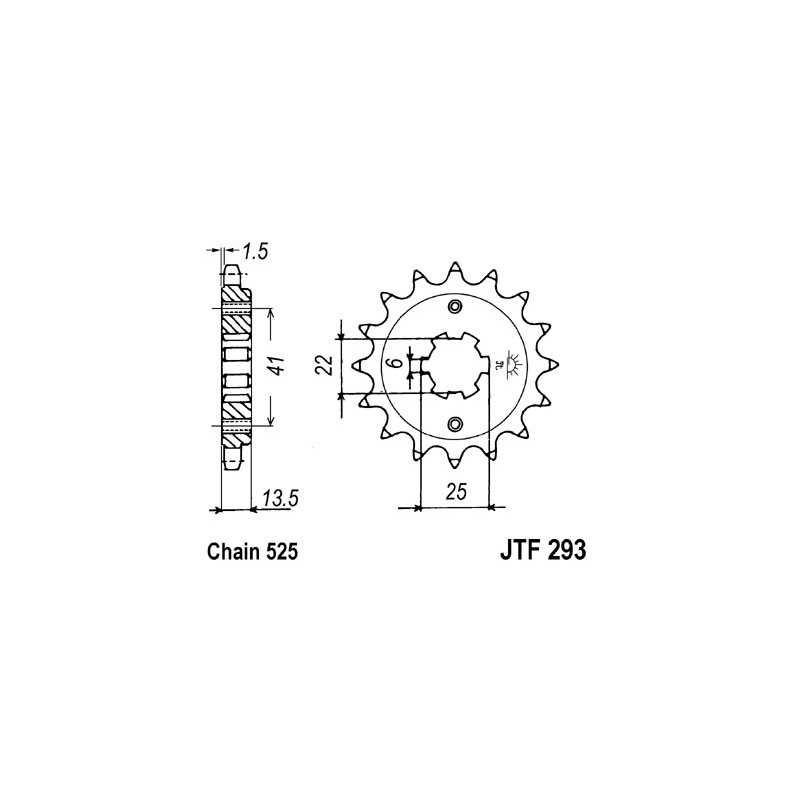 Pinion, attack, transmission front