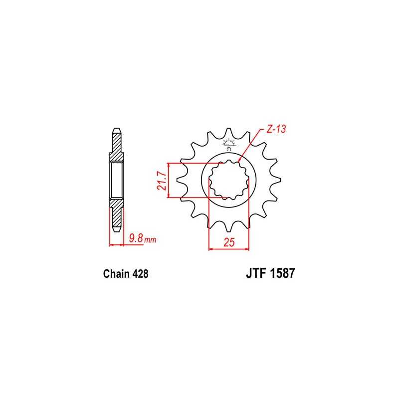 Pinion, attack, transmission front