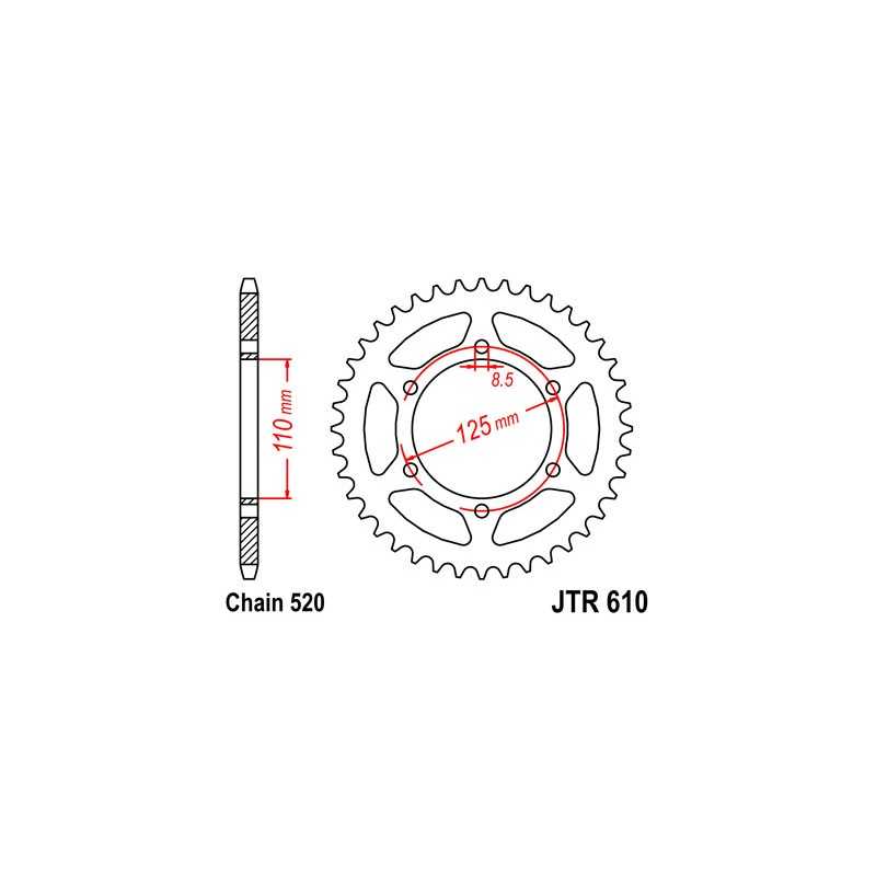 Ring, transmission, rear, steel  JT 610