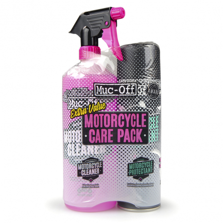 MUC-OFF Kit duo de cuidado moto (Motorcycle Protectant + Cleaner) Care Pack 66397