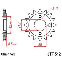 Pinion, attack, transmission front