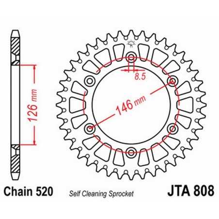Ring, transmission, rear, aluminum  JT 808