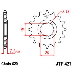 Pinion, attack, transmission front
