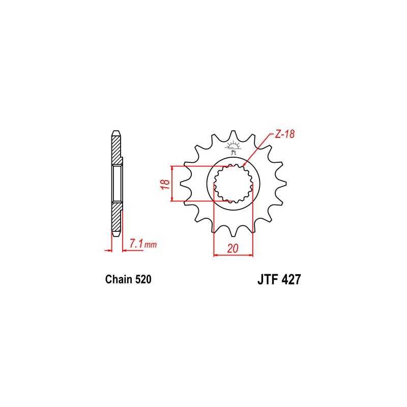 Pinion, attack, transmission front