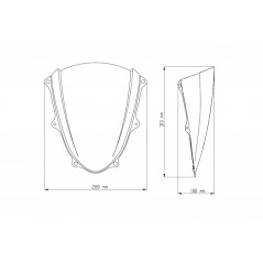 PUIG Cupula parabrisas RACING doble burbuja 9013