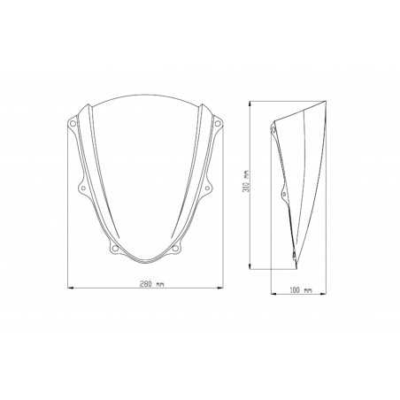 PUIG WINDSHIELD DOME RACING DOUBLE BUBBLE 9013