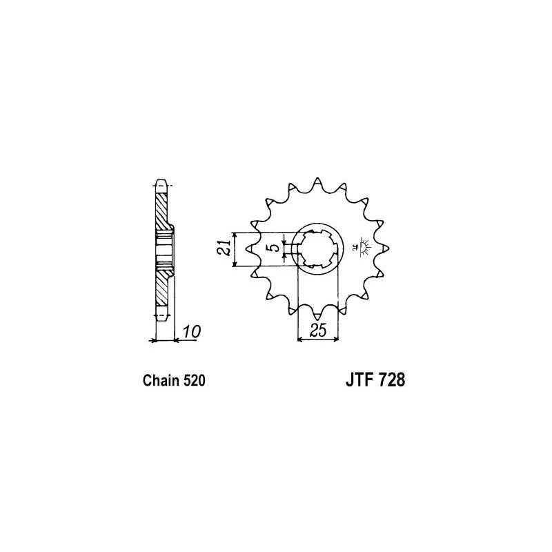 Pinion, attack, transmission front