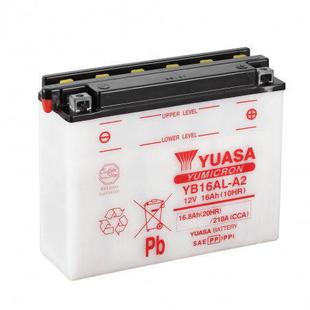 YUASA BATERIA YB16AL-A2 Combipack (con electrolito) 61356
