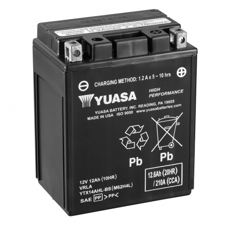 YUASA BATERIA YTX14AHL-BS Combipack (con electrolito) 61364