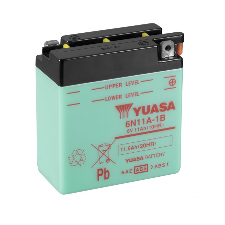 YUASA BATERIA 6N11A-1B Dry charged (sin electrolito) 61371