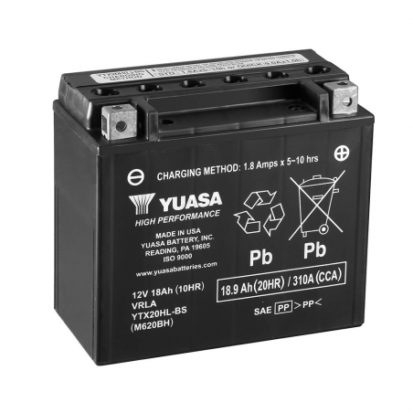 YUASA BATERIA YTX20HL-BS COMBIPACK (CON ELECTROLITO) 61395