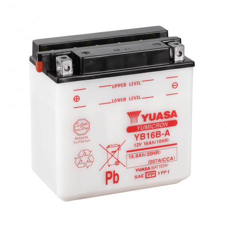 YUASA BATTERY YB16B-A Dry charged (sin electrolito) 61401