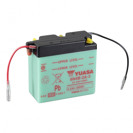 YUASA BATTERY 6N4B-2A-3 Dry charged (sin electrolito) 61411
