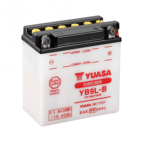 YUASA BATTERY YB9L-B Dry charged (sin electrolito) 61412