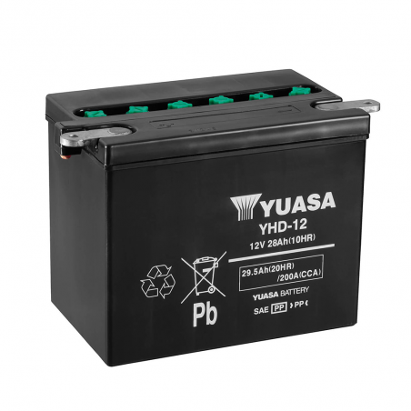 YUASA BATERIA YHD-12 Dry charged (sin electrolito) 61418