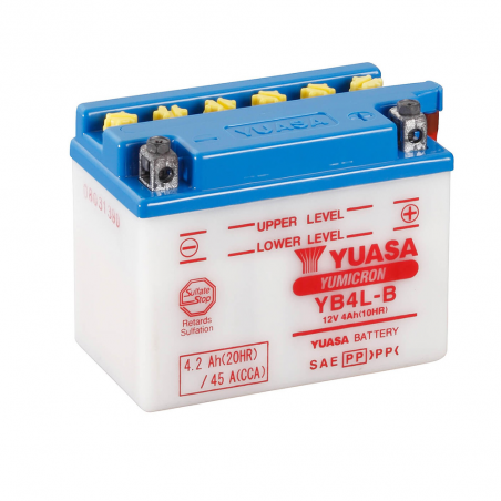 YUASA YB4L-B Combipack Battery | Replacement for 12V 4.2AH With Electrolyte Brand 61313