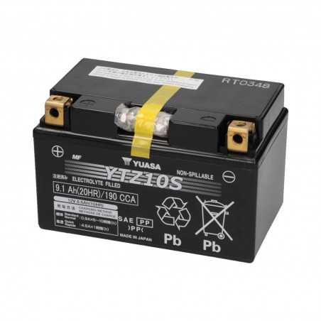 YUASA YTZ10S Wet Charged Battery - Replaces conventional models Brand 61323