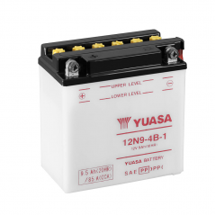 YUASA Batería 12N9-4B-1 Combipack (con electrolito) - Reemplaza a convencionales 61326