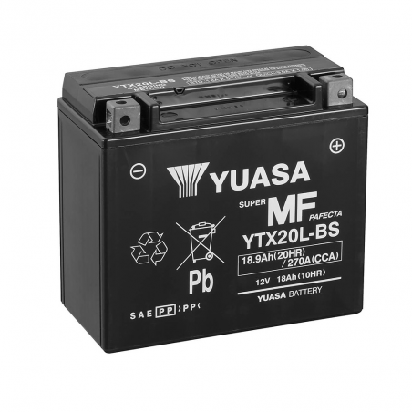 YUASA YTX20L-BS Combipack battery with electrolyte to replace conventional models - Brand 61330