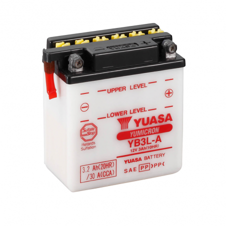 YUASA YB3L-A Dry Charged Battery - Replaces conventional models 12V 3.2AH 61345