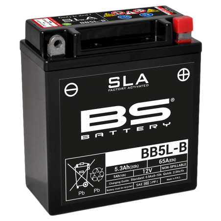 BS BATTERY Batería SLA Max para motos con motor grande y dispositivos electrónicos - BB5L-B (FA) 35847