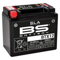 BS BATTERY Batería SLA Max BTX12 (FA) - Activada de fábrica y sin mantenimiento Tecnología AGM Mayor potencia vida útil 35834