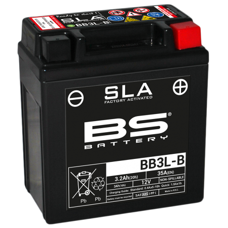 BS BATTERY SLA Max for motorcycles with large engines and electronic devices 35845